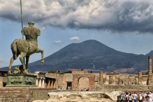 people on historical place pompeii